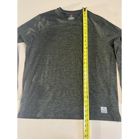 Rugged Elements Long Sleeve Shirt Large Gray Stretch Athletic Utility Tee - Picture 5 of 10